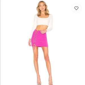 NBD skip the line skirt in fuscia